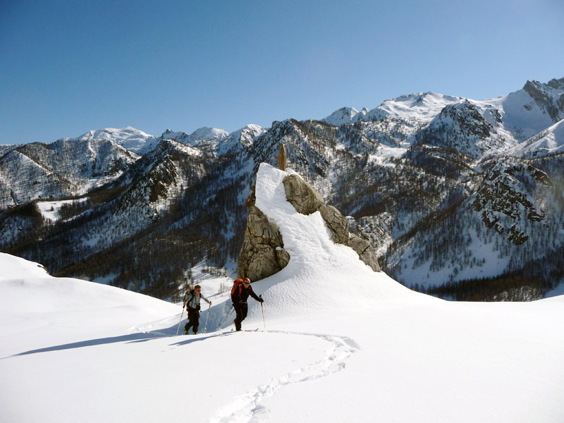 Ski de randonnée dans le Val Maira en Italie