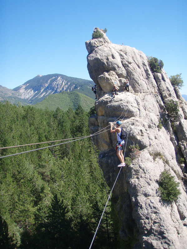 Via Ferrata de Puget-Théniers le pont de singe