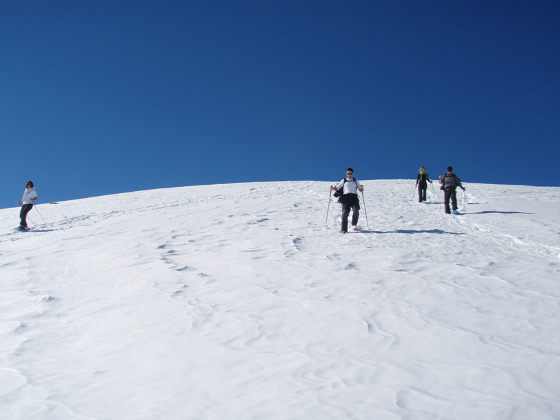 La descente de la cime de Gratin