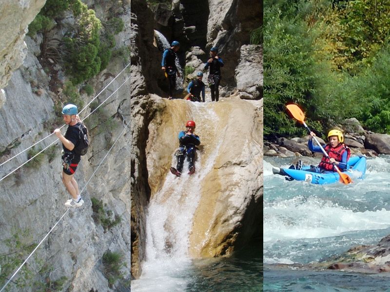 Séjour multiactivités canyoning via ferrata rafting