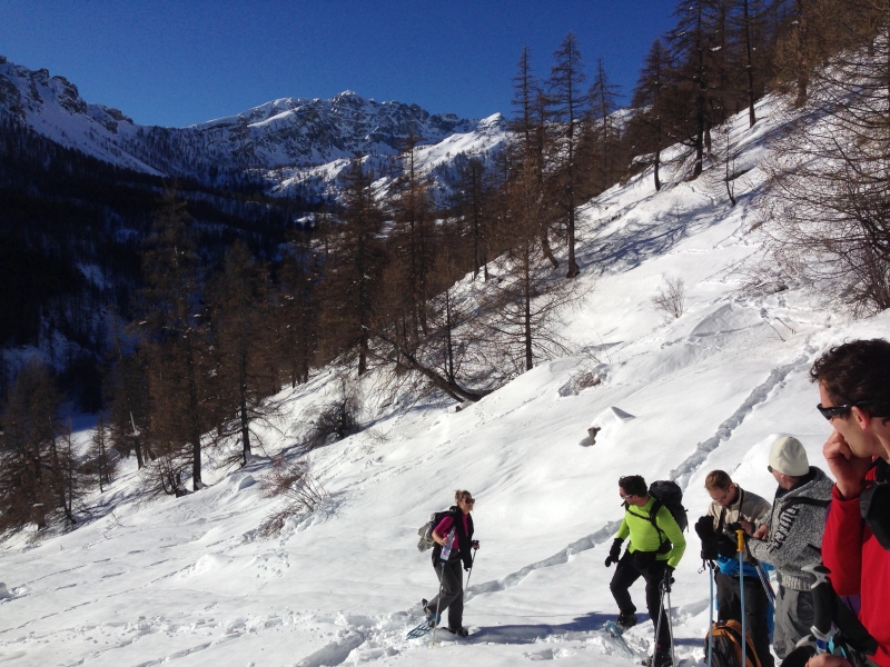 Une belle sortie raquettes dans le Mercantour pour fin 2013